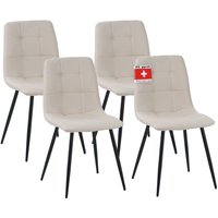 Albatros - Esszimmerstühle 4er Set bora Beige - Komfortabler Polsterstuhl für Modernes und Stilvolles Design am Esstisch - Küchenstuhl oder Stuhl von ALBATROS