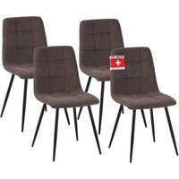 Albatros - Esszimmerstühle 4er Set bora Braun - Komfortabler Polsterstuhl für Modernes und Stilvolles Design am Esstisch - Küchenstuhl oder Stuhl Albatros - Esszimmerstühle 4er Set bora Braun - Komfortabler Polsterstuhl für Modernes und Stilvolles Design am Esstisch - Küchenstuhl oder Stuhl von ALBATROS