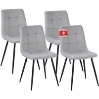Albatros - Esszimmerstühle 4er Set bora Grau- Komfortabler Polsterstuhl für Modernes und Stilvolles Design am Esstisch - Küchenstuhl oder Stuhl Albatros - Esszimmerstühle 4er Set bora Grau- Komfortabler Polsterstuhl für Modernes und Stilvolles Design am Esstisch - Küchenstuhl oder Stuhl von ALBATROS