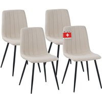 Albatros - Esszimmerstühle 4er Set garda beige - Komfortabler Polsterstuhl für Modernes und Stilvolles Design am Esstisch - Küchenstuhl oder Stuhl Albatros - Esszimmerstühle 4er Set garda beige - Komfortabler Polsterstuhl für Modernes und Stilvolles Design am Esstisch - Küchenstuhl oder Stuhl von ALBATROS