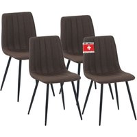 Albatros - Esszimmerstühle 4er Set garda braun - Komfortabler Polsterstuhl für Modernes und Stilvolles Design am Esstisch - Küchenstuhl oder Stuhl von ALBATROS
