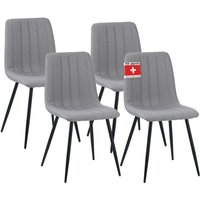 Albatros - Esszimmerstühle 4er Set garda grau - Komfortabler Polsterstuhl für Modernes und Stilvolles Design am Esstisch - Küchenstuhl oder Stuhl Albatros - Esszimmerstühle 4er Set garda grau - Komfortabler Polsterstuhl für Modernes und Stilvolles Design am Esstisch - Küchenstuhl oder Stuhl von ALBATROS