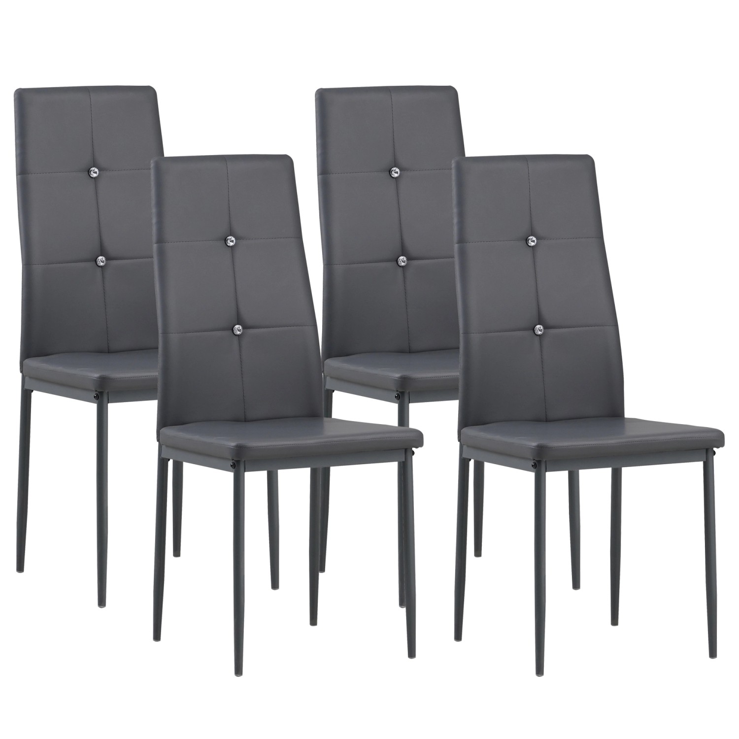 Albatros Esszimmerstühle DIAMOND 4er Set Grau Albatros Esszimmerstühle DIAMOND 4er Set Grau von ALBATROS