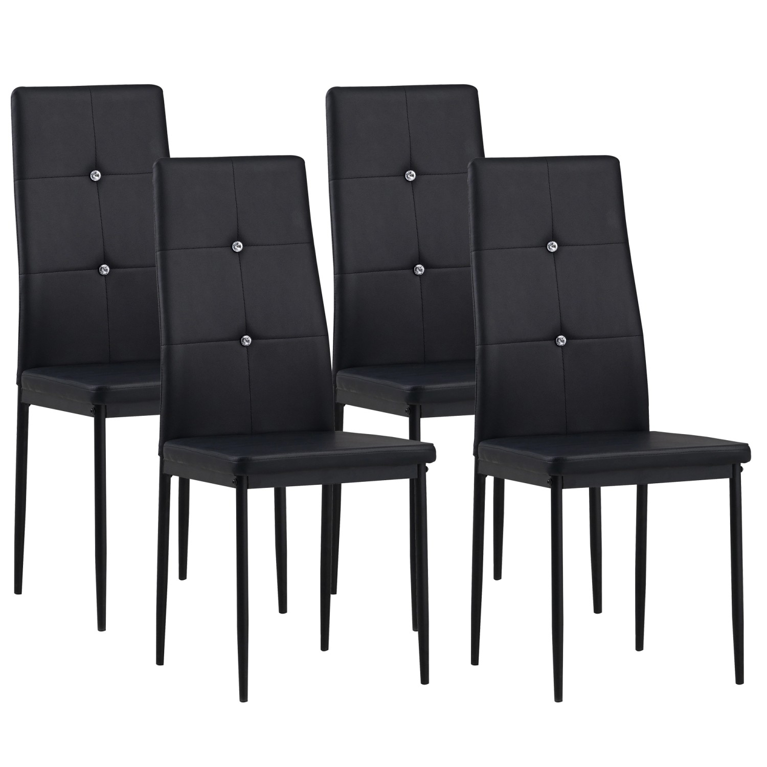 Albatros Esszimmerstühle DIAMOND 4er Set Schwarz Albatros Esszimmerstühle DIAMOND 4er Set Schwarz von ALBATROS