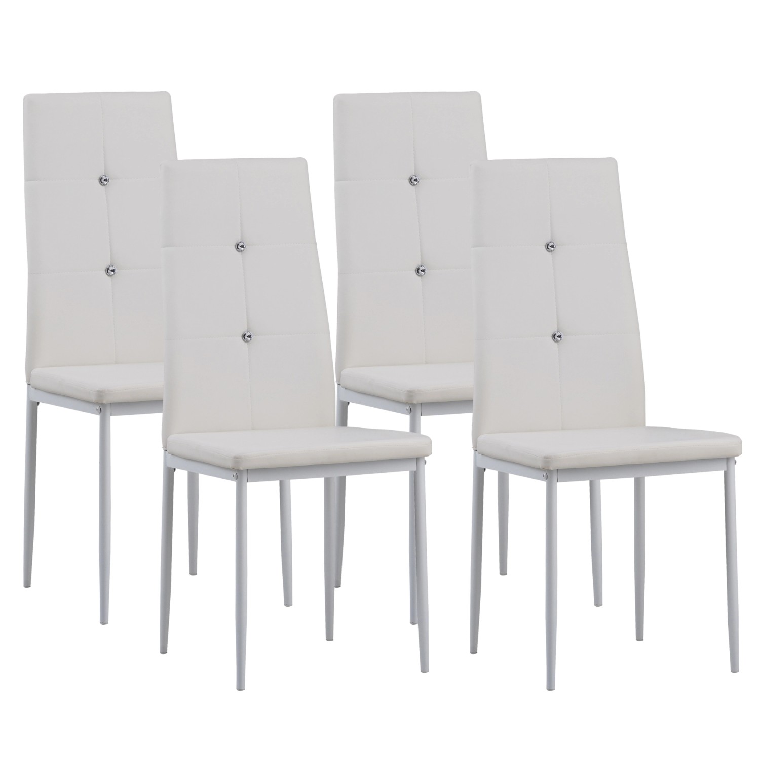 Albatros Esszimmerstühle DIAMOND 4er Set Weiss Albatros Esszimmerstühle DIAMOND 4er Set Weiss von ALBATROS