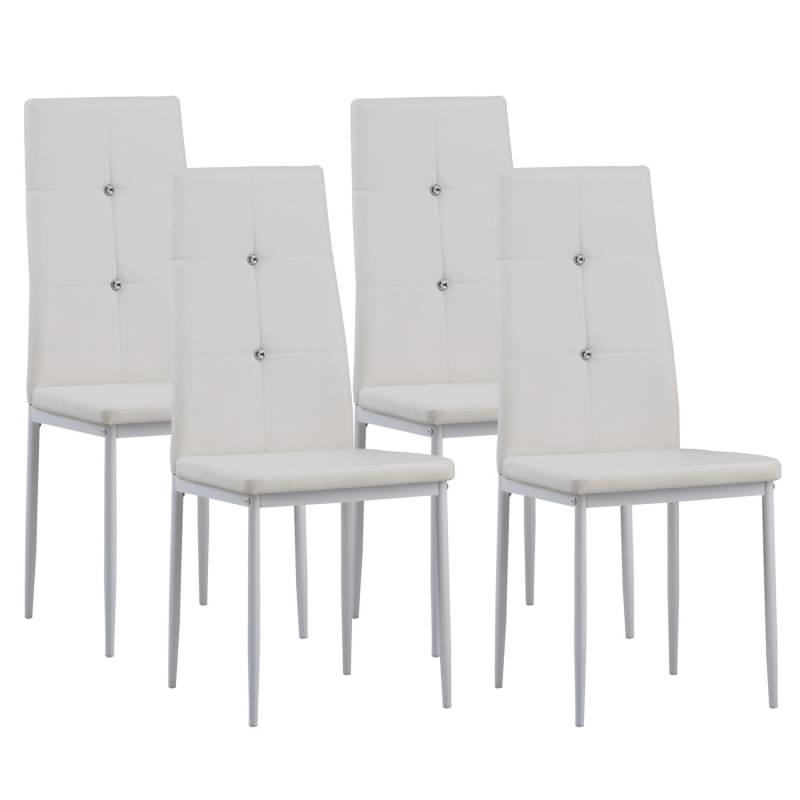 Albatros Esszimmerstühle DIAMOND 4er Set  Weiss von ALBATROS