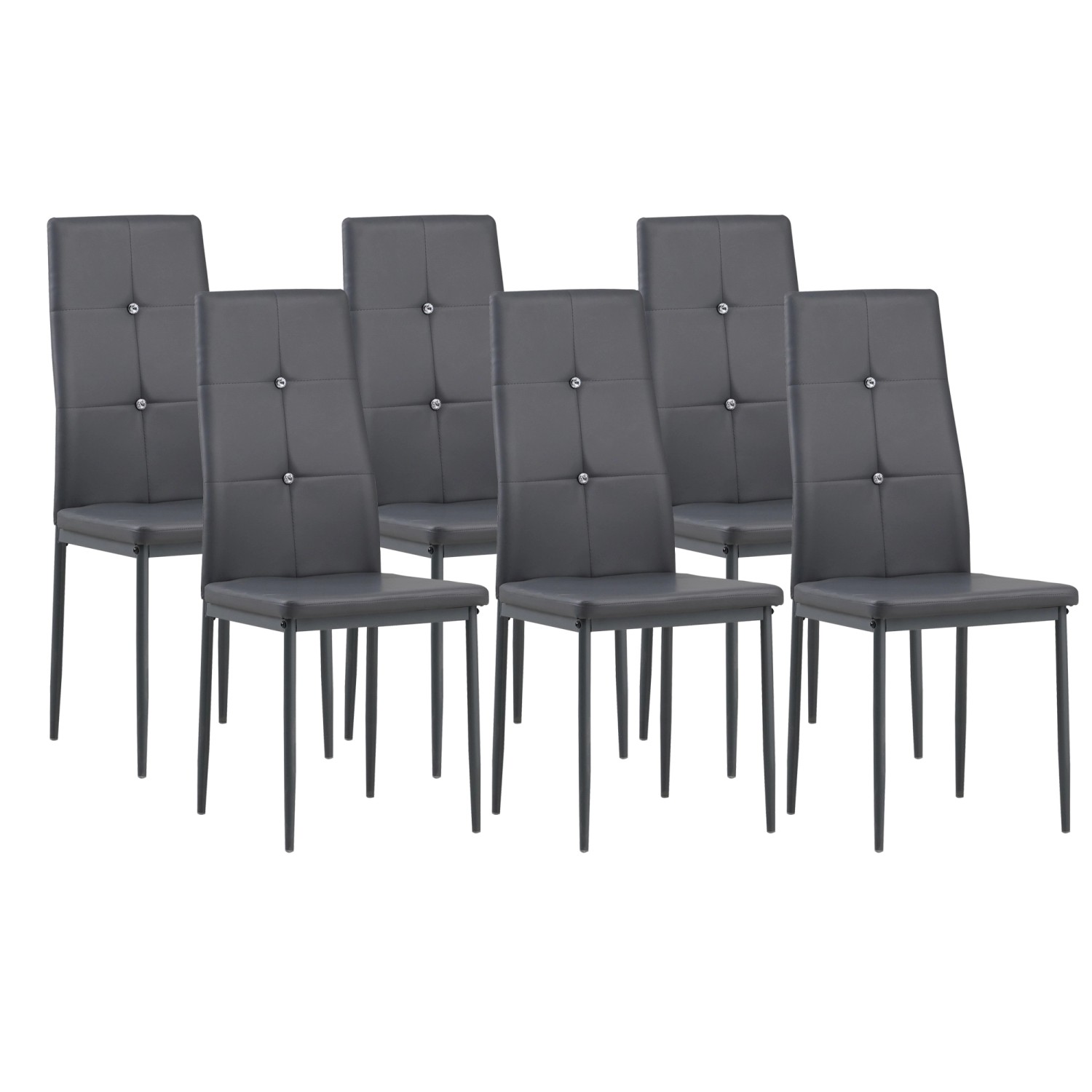 Albatros Esszimmerstühle DIAMOND 6er Set Grau Albatros Esszimmerstühle DIAMOND 6er Set Grau von ALBATROS