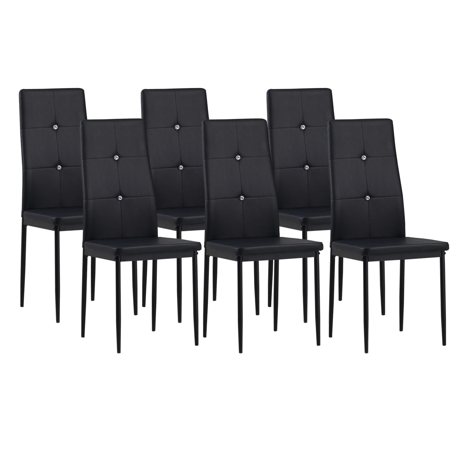 Albatros Esszimmerstühle DIAMOND 6er Set Schwarz Albatros Esszimmerstühle DIAMOND 6er Set Schwarz von ALBATROS