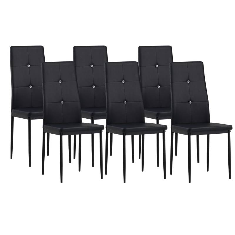 Albatros Esszimmerstühle DIAMOND 6er Set  Schwarz von ALBATROS