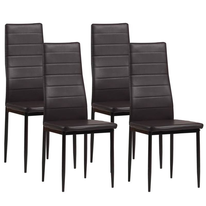 Albatros Esszimmerstühle MILANO 4er Set Braun von ALBATROS