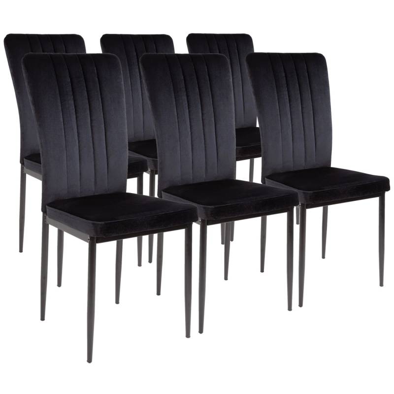 Albatros Esszimmerstühle MODENA 6er Set Schwarz von ALBATROS