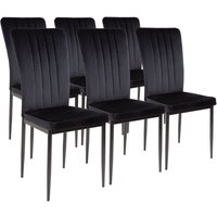 Albatros - Esszimmerstühle mit Samt-Bezug 6er Set modena, Schwarz - Stilvolles Vintage Design, Eleganter Polsterstuhl am Esstisch - Küchenstuhl oder von ALBATROS