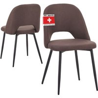 Albatros Esszimmerstühle mit Stoff-Bezug 2er Set SILVI, Braun- Stilvolles Vintage Design, Stoff-Bezug, SGS geprüfter Polsterstuhl - Moderner Albatros Esszimmerstühle mit Stoff-Bezug 2er Set SILVI, Braun- Stilvolles Vintage Design, Stoff-Bezug, SGS geprüfter Polsterstuhl - Moderner von ALBATROS