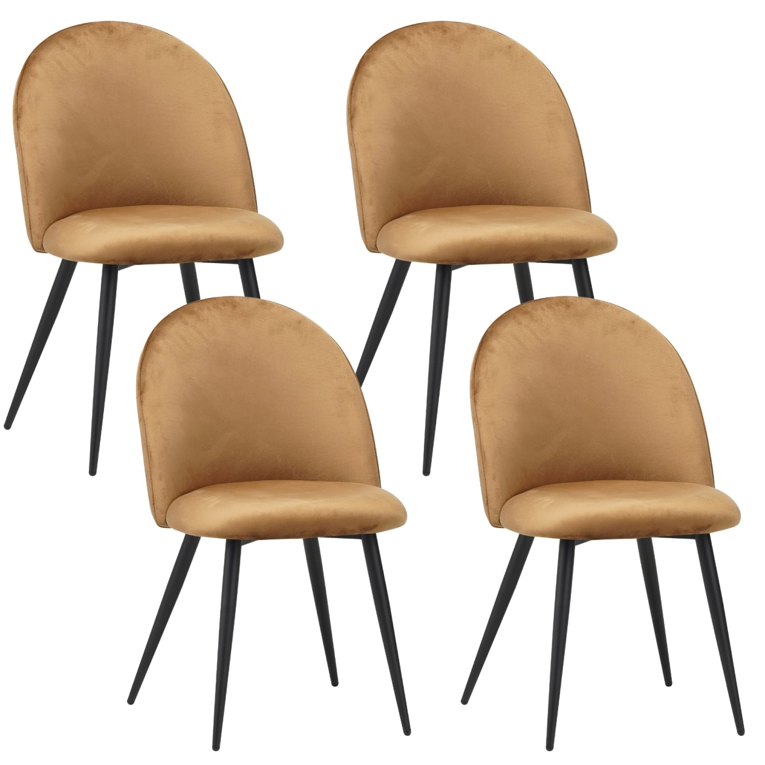 Albatros Esszimmerstuhl CAPO Samt 4er Set Braun Albatros Esszimmerstuhl CAPO Samt 4er Set Braun von ALBATROS