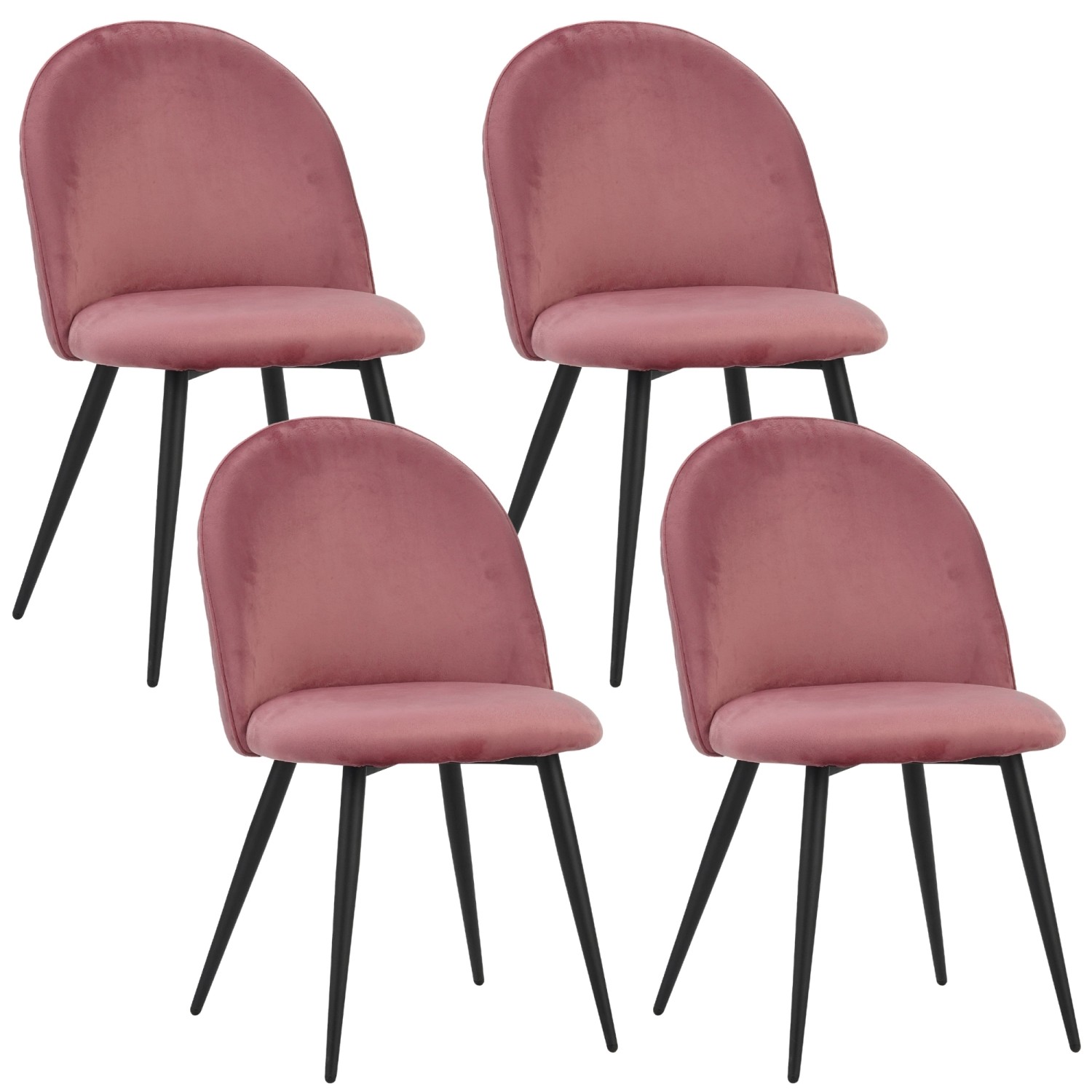 Albatros Esszimmerstuhl CAPO Samt 4er Set Rosa Albatros Esszimmerstuhl CAPO Samt 4er Set Rosa von ALBATROS