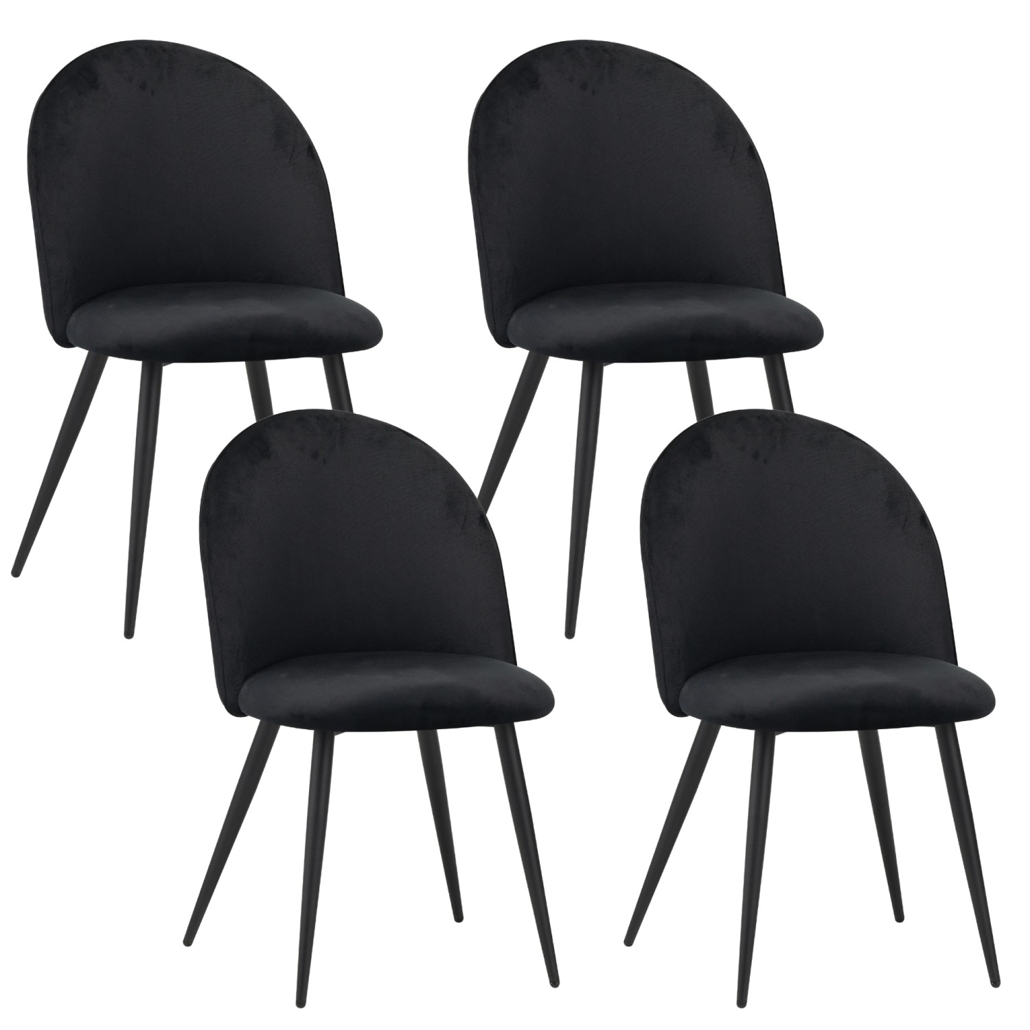 Albatros Esszimmerstuhl CAPO Samt 4er Set Schwarz Albatros Esszimmerstuhl CAPO Samt 4er Set Schwarz von ALBATROS