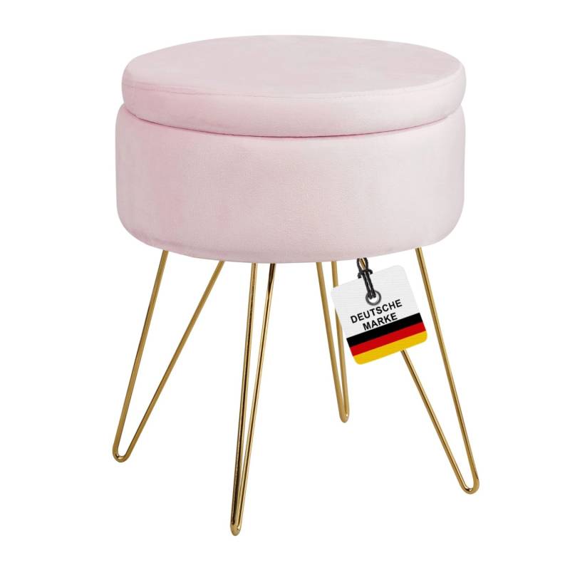 Albatros Hocker CANNES Samt Bezug Rosa von ALBATROS