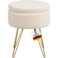 Albatros - Hocker mit Stauraum Cannes Sitzhocker mit Stauraum, Modernes Design, Edler Samt-Bezug Sitztruhe Sitzbank mit Stauraum – optimal als von ALBATROS