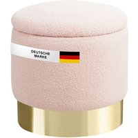 Albatros - Hocker mit Stauraum Nizza Sitzhocker mit Stauraum, Modernes Design, Edler Sherpa-Bezug Sitztruhe Sitzbank mit Stauraum – optimal als von ALBATROS