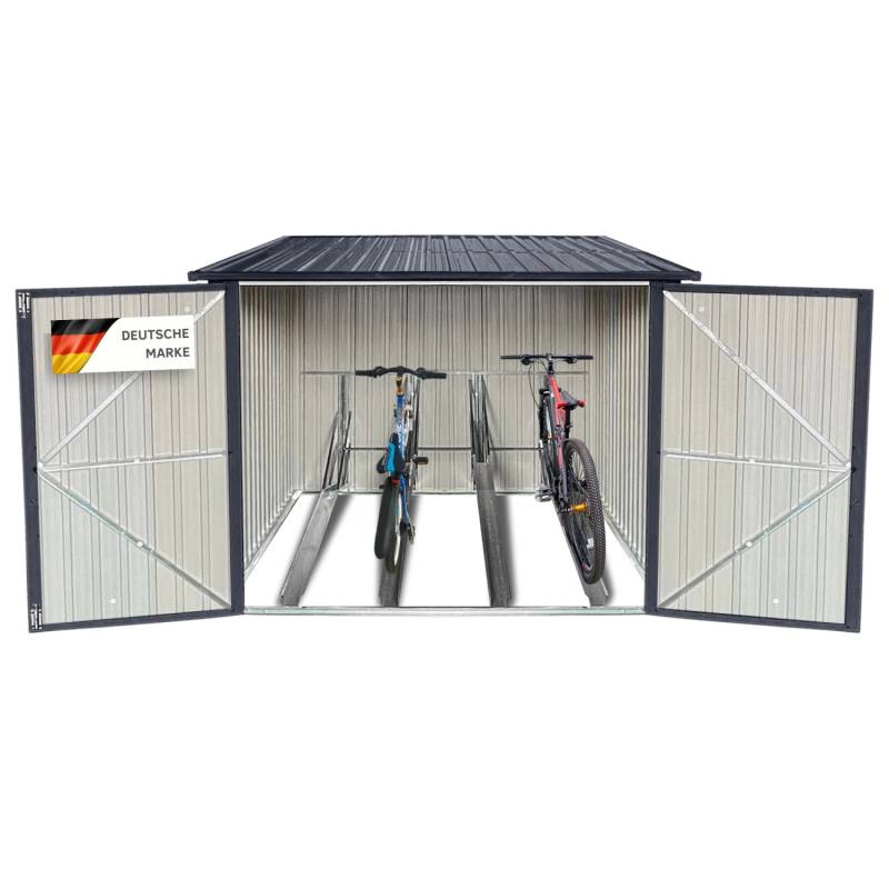 Albatros Premium Fahrradgarage Verzinktes Metall in Anthrazit RAL 7016 203x198x162cm Albatros Premium Fahrradgarage Verzinktes Metall in Anthrazit RAL 7016 203x198x162cm von ALBATROS