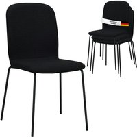 Esszimmerstühle 4er Set enna, schwarz - stapelbar, bequemer Polsterstuhl - Eleganter Küchenstuhl, Stuhl Esszimmer oder Esstisch Stuhl, Konferenzstuhl Esszimmerstühle 4er Set enna, schwarz - stapelbar, bequemer Polsterstuhl - Eleganter Küchenstuhl, Stuhl Esszimmer oder Esstisch Stuhl, Konferenzstuhl von ALBATROS