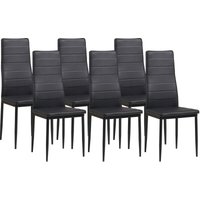Albatros Esszimmerstühle milano 6er Set, Schwarz - Polsterstuhl mit Kunstleder-Bezug, Modernes Stilvolles Design am Esstisch - Küchenstuhl Stuhl von IZTOSS