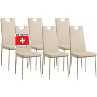 Albatros - Esszimmerstühle SALERNO,6-er set, Beige von ALBATROS