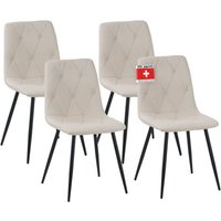 Esszimmerstuhl Dora mit Stoff Bezug stilvolles Vintage Design, belastbar mit 110Kg, Polsterstuhl - Moderner Küchenstuhl, Stuhl Esszimmer - Albatros von ALBATROS