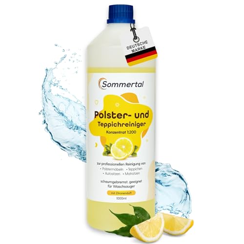 Extra Teppich-Shampoo (1L Flasche) für alle Waschsauger - sehr ergiebig - Mischverhältnis 1:200 (statt üblichen 1:3) von ALBATROS