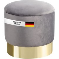 Hocker mit Stauraum Nizza Sitzhocker mit Stauraum, Modernes Design, Edler Samt-Bezug Sitztruhe Sitzbank mit Stauraum – optimal als Fußhocker Hocker von ALBATROS