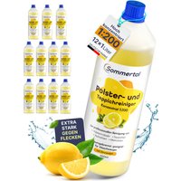 Sommertal Polster- und Teppichreiniger, 12 x 1L Profi Konzentrat, für über 40 Waschvorgänge, geeignet für Sofa, Polster, Auto Sitze, Teppich von ALBATROS