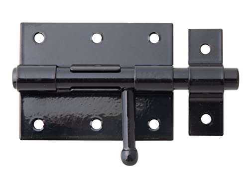 Alberts 137007 Bolzenriegel | mit rundem Griff und befestigter Schlaufe | schwarz kunststoffbeschichtet | Platte 80 x 63 mm | Bolzen-Ø 11,5 mm | Gesamtlänge 116 mm Alberts 137007 Bolzenriegel | mit rundem Griff und befestigter Schlaufe | schwarz kunststoffbeschichtet | Platte 80 x 63 mm | Bolzen-Ø 11,5 mm | Gesamtlänge 116 mm von Alberts