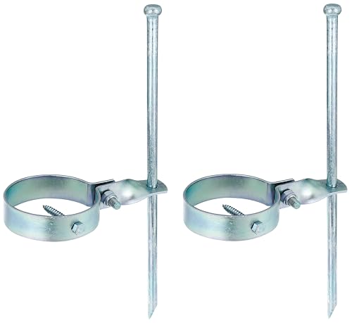 Alberts 204563 Schaukelanker | für die Befestigung am Boden | galvanisch gelb verzinkt | Länge 390 mm | Schellen-Ø 100 mm | 2er Set von Alberts