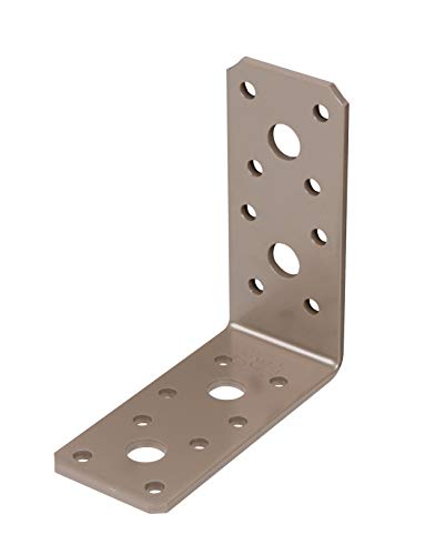 Alberts 300647 DURAVIS® Winkelverbinder | perlbeige duplexbeschichtet RAL 1035 | Größe 90 x 90 x 40 mm von Alberts