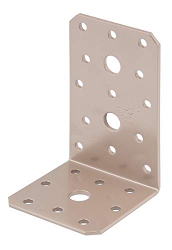 Alberts 300654 DURAVIS® Winkelverbinder | perlbeige duplexbeschichtet RAL 1035 | Größe 100 x 60 x 60 mm von Alberts