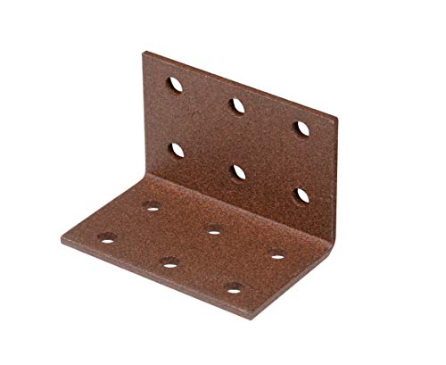 Alberts 301125 DURAVIS® Lochplattenwinkel | rostbraun duplexbeschichtet | Größe 40 x 40 x 60 mm von Alberts