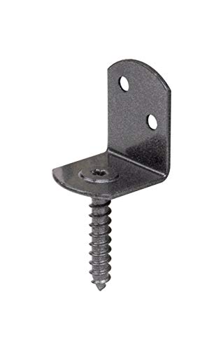 Alberts 301378 DURAVIS® Flechtzaunhalter | L-Form | schwarzdiamant duplexbeschichtet | Größe 83 x 30 x 32 mm von Alberts