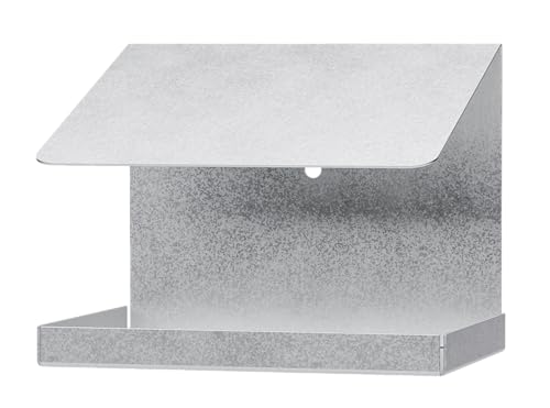 Alberts 355098 Vogelhäuschen Schrägdach | Vogelfutterhaus aus Stahl in verschiedenen Trendfarben | Vogelhaus zum aufhängen oder hinstellen | Größe 120 x 150 x 120 mm von Alberts
