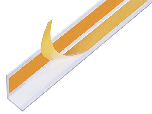Alberts 433512 Winkelprofil | selbstklebend | Aluminium, weiß | 1000 x 20 x 20 mm von Alberts