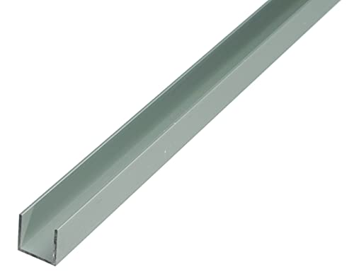 Alberts 498320 U-Profil | Aluminium, silberfarbig eloxiert | 1000 x 12 x 10 mm | 7er Set von Alberts