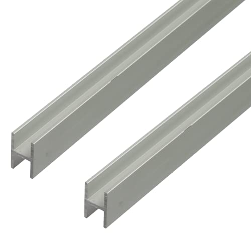 Alberts 499181 H-Profil | speziell für 16 mm starke Spanplatten | Aluminium, silberfarbig eloxiert | 1000 x 19 x 30 mm | 2er Set von Alberts