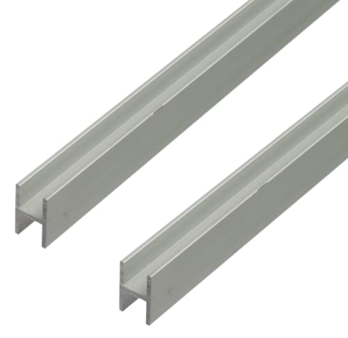 Alberts 499198 H-Profil | speziell für 19 mm starke Spanplatten | Aluminium, silberfarbig eloxiert | 1000 x 22 x 30 mm | 2er Set von Alberts