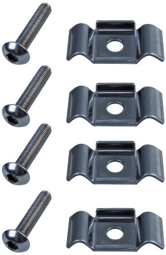 Alberts 657772 Zubehör-Set für Vierkantpfosten | Edelstahl | 4er Set von Alberts