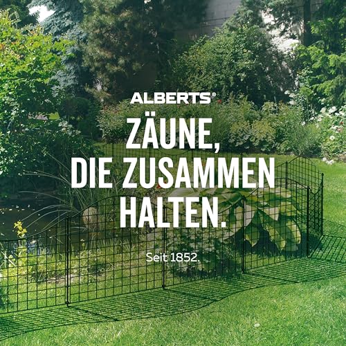 Alberts 677800 Zaunpfosten mit Klemmlasche und Zubehör | feuerverzinkt, anthrazit kunststoffbeschichtet (RAL 7016) | Länge 2400 mm | 60 x 40 mm von Alberts