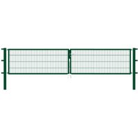 Doppeltor Flexo, fvz.grün Kst.b.RAL 6005, lichte BxH4000x800, PF80x80/1500mm - Alberts von ALBERTS