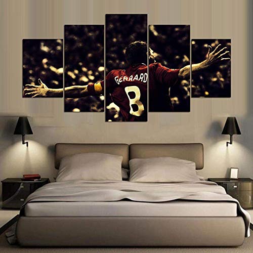 Leinwandbild 5 Tlg Kunstdruck Modern 5 Panel Liverpool Print Wall Art Leinwand Gemälde Für Wohnzimmer Schlafzimmer Hintergrund Home Moderne Dekoration Lackiert, 40X60Cmx2 40X80Cmx2 40X100Cmx1Wand Wo von ALBVLE