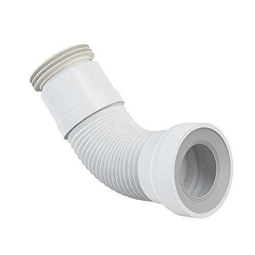 WC-Anschluß Abfluß weiß weiss WC-Abfluß Länge von 280 bis 550 mm flexibel Anschlussdurchmesser 80/110×100/120 mm von alca
