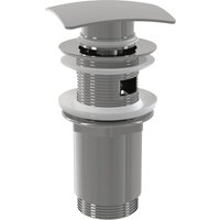 Alcadrain Ablaufventil für die Waschbecken click/clack 5/4' Ganzmetal mit Überlauf, kantig Stopfen von Alcaplast