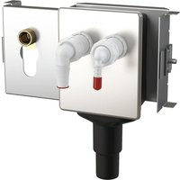 Alcadrain Montagerahmen für Unterputz-Waschmaschinen-Siphon zum Anschluss von zwei Geräten, Edelstahl ALCASYSTEM Konstruktion Alcadrain Montagerahmen für Unterputz-Waschmaschinen-Siphon zum Anschluss von zwei Geräten, Edelstahl ALCASYSTEM Konstruktion von ALCADRAIN