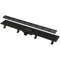 Alcadrain - Duschrinnen - Duschrinne Simple 850 mm, mit Rand für perforierten Rost, inkl. Rost, schwarz matt APZ10BLACK-850M von ALCADRAIN